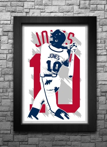 CHIPPER JONES art print/poster ATLANTA BRAVES FREE S&H! JERSEY Cover