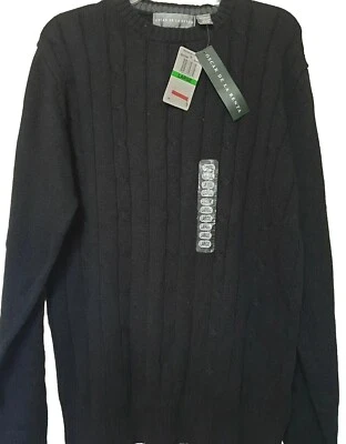 Suéter de punto negro Oscar De La Renta para hombre suéter grande gris oscuro nuevo con etiquetas Foto 1 de 4