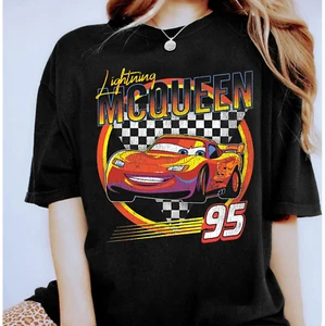 Disney Cars Lightning McQueen Vintage Race T-Shirt Unisex Shirt Kid Tee 410136 - Picture 1 of 9