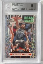 1992-93 Shaquille O'Neal Stadium Club Beam Team RC- BGS 9 Mint w/all 9 & 9.5 sub