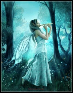 Fairy Song - DIY Chart Counted Cross Stitch Patterns Needlework 14 ct Aida DMC  - Imagen 1 de 2