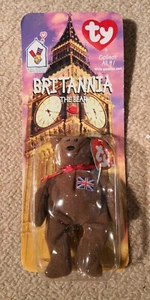 Ty Britannia The Bear Mcdonalds Beanie Babies 1999 RARE TAG ERROR - Picture 1 of 12