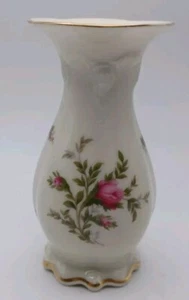 JARRÓN MOLIERE ROSENTHAL ALEMANIA CONTINENTAL MUSGO ROSA 5 3/4" ROSA FLORAL - Imagen 1 de 7