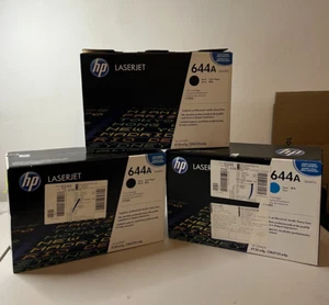 HP Set Of 3 644A LaserJet Toner Cartridge BCYM Q6460A Q6461A - Afbeelding 1 van 5