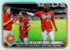 2024 Topps Series 1 Fanatics Aqua Parallel Sp #133 Resilient Reds Rookies Elly