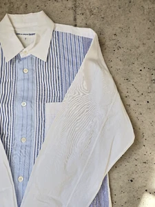 Excellent COMME des GARCONS SHIRT Striped Pattern Men Size S Cotton From Japan - Picture 1 of 24