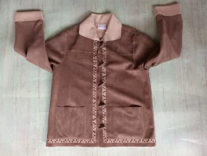 Abrigo Alfred Dunner FAUX GAMUZA Abotonado Acento Flor TALLA 10 - Imagen 1 de 10