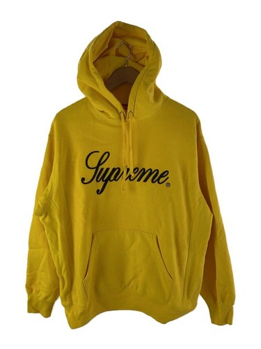Supreme Felpa con Cappuccio 23AW SCRITTA RIALZATA CAPPUCCIO M COTONE Giallo Usata