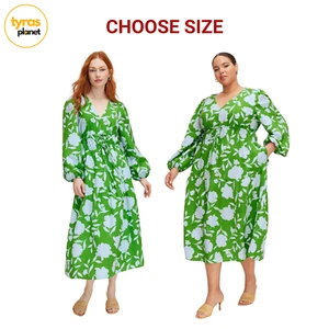 Maxi abito donna classico lino rosa manica lunga Scegli XXS -XXL Kate Spade verde - Foto 1 di 10