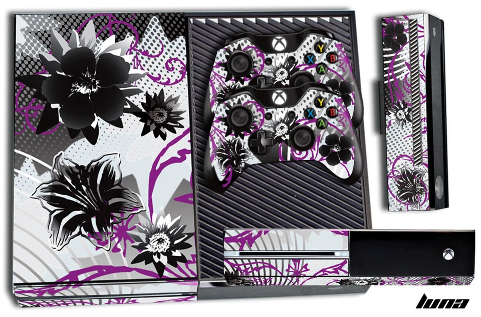 Designer Skin für Xbox One 1 Gaming Konsole + 2 Controller Aufkleber Luna Pr - Bild 1 von 1