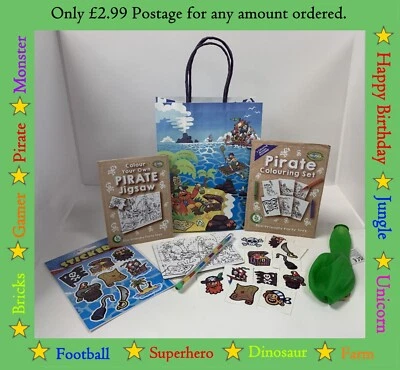 Bolsas de fiesta precargadas PIRATAS - Rellenos de regalo de cumpleaños listos para niños Foto 1 de 4