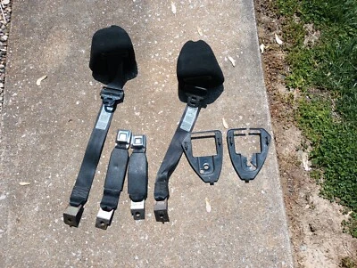 1990-1993 Ford Mustang BLACK OEM Seat belts LX Coupe Notchback Upper Rear ONLY - Image 1 of 3