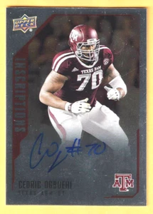 Cedric Ogbuehi Texas A&M Aggies AUTO 2015 Upper Deck Allen TX 1C - Picture 1 of 2
