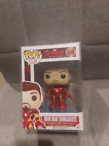 Funko Pop Marvel Avengers Age Of Ultron Iron Man (Unmasked) 94 Pop Protector - Picture 1 of 6