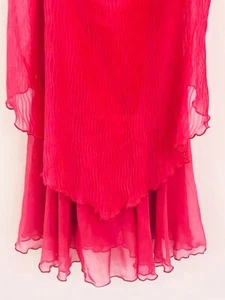 Valentino Garavani Intimo Top Teddy Pink Fuchsia Sheer Chiffon Flapper Style M L - Picture 1 of 3