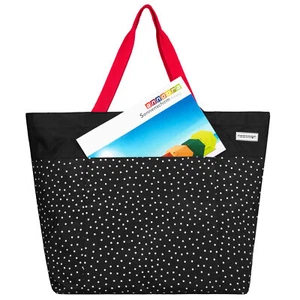 anndora XXL Einkaufstasche schwarz/weiß gepunktet 58 x 22-38 x 44 cm Shopper - Bild 1 von 9