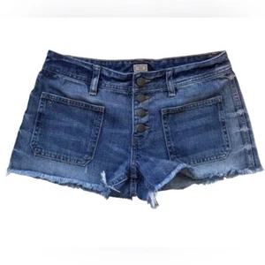 Ralph Lauren Jean Shorts  Youth Girls Size 16  Denim Mid-Rise Cut-off Button-Fly - Picture 1 of 7
