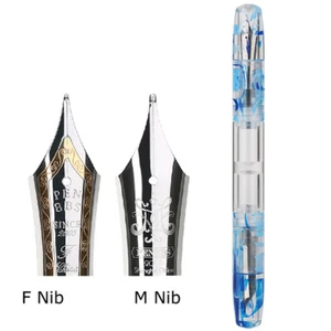Nuevo Penbbs 469 Acrílico Transparente Gotas Pluma Fuente Doble Pluma Regalo - Imagen 1 de 14