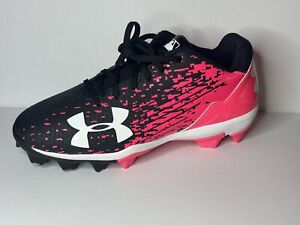 Under Armour Kids Leadoff Low Rm Jr. Baseball Shoe, Black And Hot Pink Size 5Y