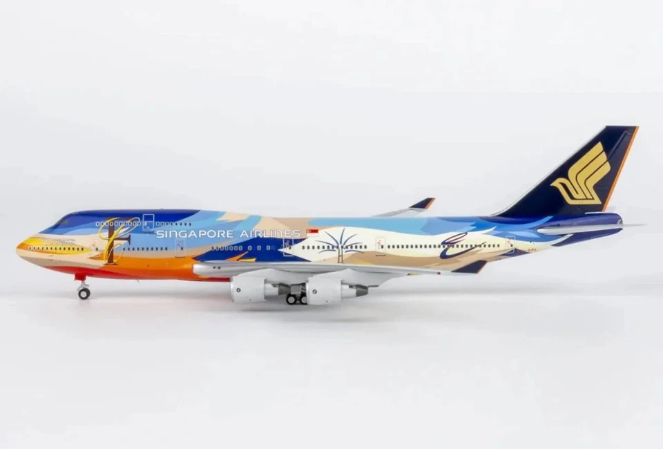 1:400 NG Modelos Singapore Airlines Boeing 747-400 9V-SPL Librea Tropical Foto 1 de 1
