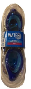 ADULT SILICONE SWIM GOGGLES WATER SUN & FUN AGES 12 -Adult BLUE& WHITE Pool - Picture 1 of 6