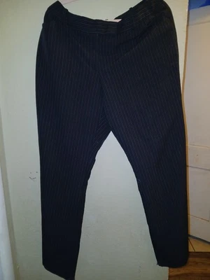 Pantalones de vestir George para mujer 16 negros blancos a rayas elásticos pantalones bootleg de carrera Foto 1 de 4