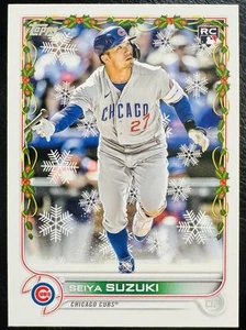 Topps Holiday Seiya Suzuki 2022 #HW177 novato Chicago Cubs - Imagen 1 de 2