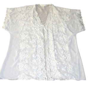 Victorias Secret Gold Label Lace Kimono Robe Womens M Bridal Wedding Romantic - Picture 1 of 8