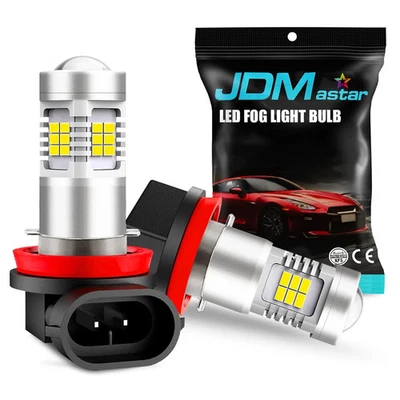 JDM astar H11 Super White LED Bulbs for Fog Lights Lamp 2 Count New - Image 1 of 4