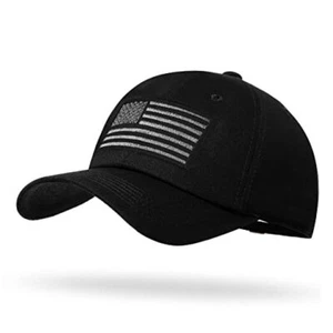 American Flag Hat Men Women Adjustable USA Baseball Cap Low One Size Black - Picture 1 of 8