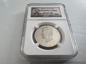 2005-S CLAD KENNEDY HALF DOLLAR NGC PF70 PORTRAIT LABEL "TOP POP" - Picture 1 of 4