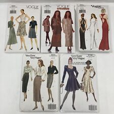 Vogue Patterns Lot Of 5 1990s Mixed Types And Sizes Cut With Instructions C12e