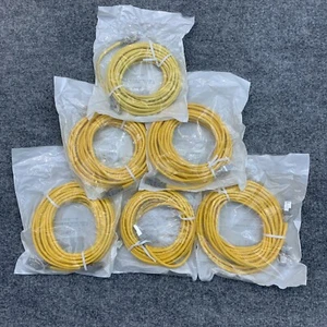 LOT OF 6 BELKIN CABLE CAT5E STP RJ45M/M RFQ13812A 25' YELLOW CROS - Picture 1 of 2