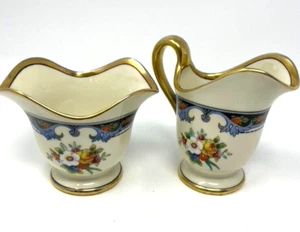 Vintage Noritake Hand Painted Sugar Bowl and Creamer - Picture 1 of 5