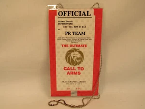 E9 Vintage Original Boxing PR Team ID Pass 1994 McLelland VS Baptiste MGM Grand - Picture 1 of 2