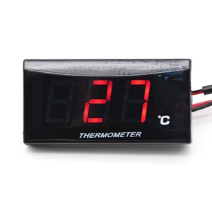 Red Digital Motorcycle Water Temp Thermometer Gauge Meter +22mm Sensor Head Plug - Picture 1 of 14