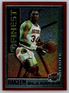 1995-96 Topps Finest - Mystery #M21 Hakeem Olajuwon Houston Rockets NBA Card - Foto 1 di 2