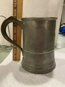 c1870s Railway Arms Inn Sunbury on Thames Pub Tavern Quart Pewter Mug - Picture 1 of 3