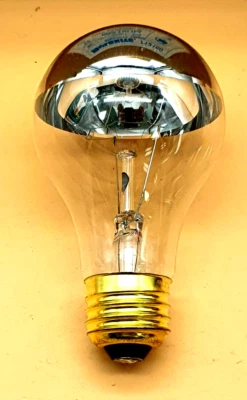 LOT OF 10 Bulbrite 60A19HM - 60 Watt 120 Volt TOP MIRRORED BULB HALF CHROME - Image 1 of 4