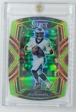 2020 Select Club Level Neon Green Prizm Die-Cut Jalen Hurts Rookie RC #250