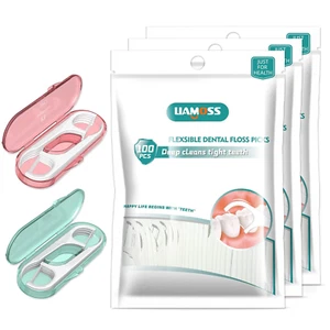 Dental Floss Picks of 320 Count Triple Clean Toothpicks Sticks,Work Smooth Peref - Picture 1 of 12