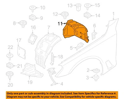 Оригинальный брызговик для заднего крыла BMW 17-18 530i xDrive справа 51717340796 - Изображение 1 из 2