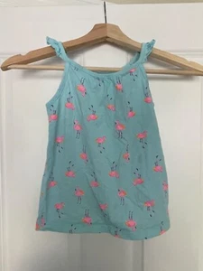 OshKosh Girls Sleeveless Shirt w/Flamingos Size 5 - Picture 1 of 5