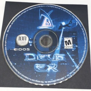 Deus Ex PC CD-ROM Game 2000 Ion Storm Shooter Eidos Resurfaced Tested Disc Only  - Picture 1 of 4