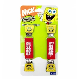 Spongebob Square Pants Kids Unisex Yellow Mitten Clips - Picture 1 of 4