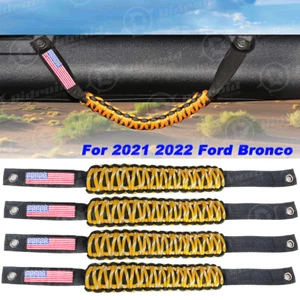 4 un. manijas de agarre de barra antivuelco amarilla mango de agarre paracord para Ford Bronco 2021-2024 - Imagen 1 de 7