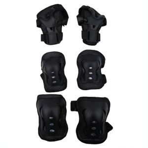 (black)6pcs/set Knee Support Pads Elbow Protectors Wrist Guards For Child AN - Picture 1 of 2