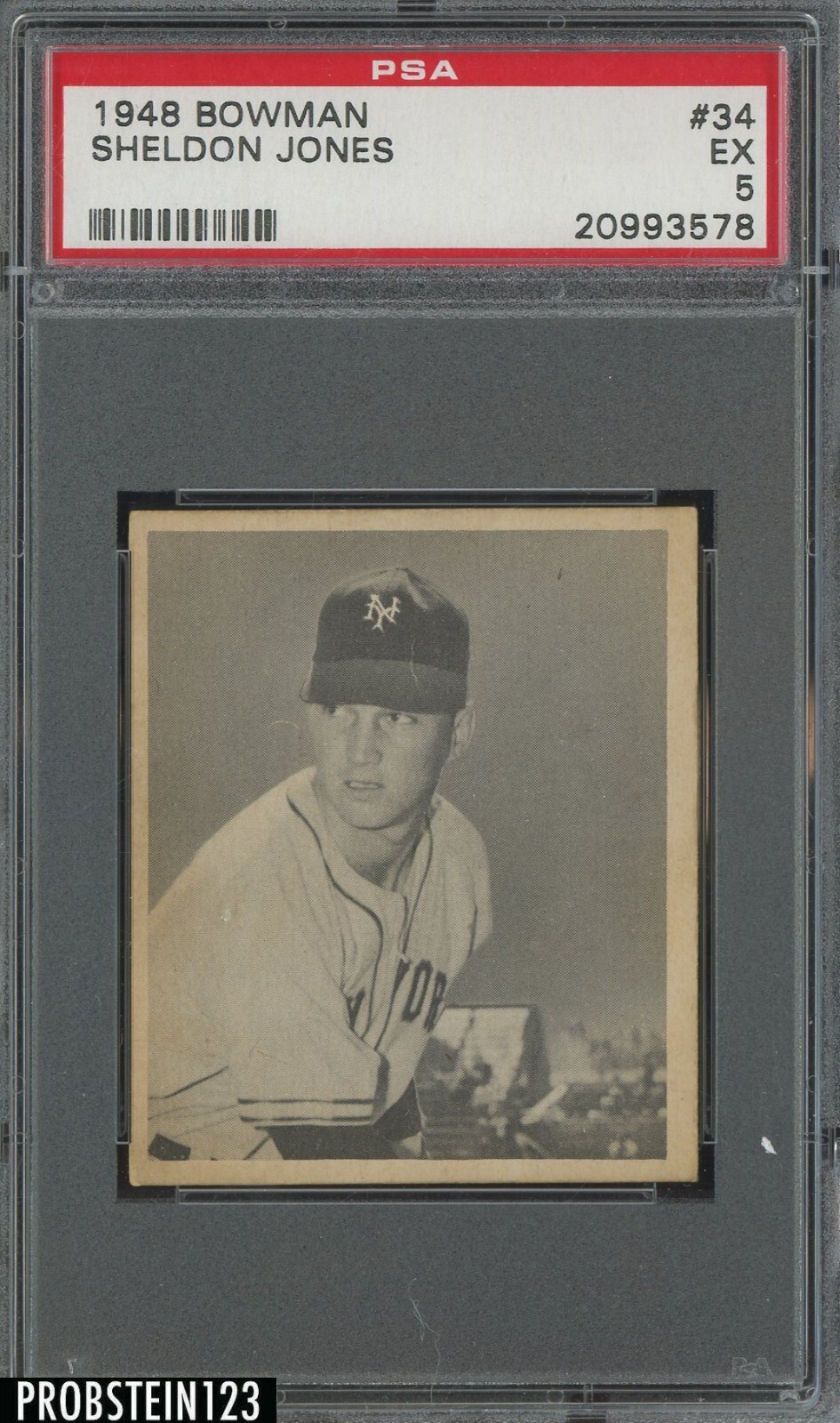1948 Bowman #34 Sheldon Jones New York Giants PSA 5 EX