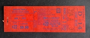 1972 Cincinnati Royals vs New York Knicks Ticket Stub 1/1/72 Walt Frazier 41 pts - Picture 1 of 1