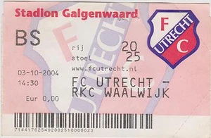 Sammler Used Ticket / Entrada FC Utrecht v RKC Waalwijk 03-10-2004 - Imagen 1 de 1